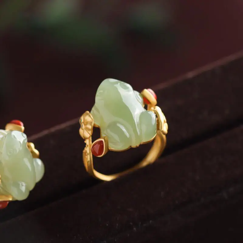 Groene Jade Kikker Ringen Char - Wedding Zone recensie en prijs