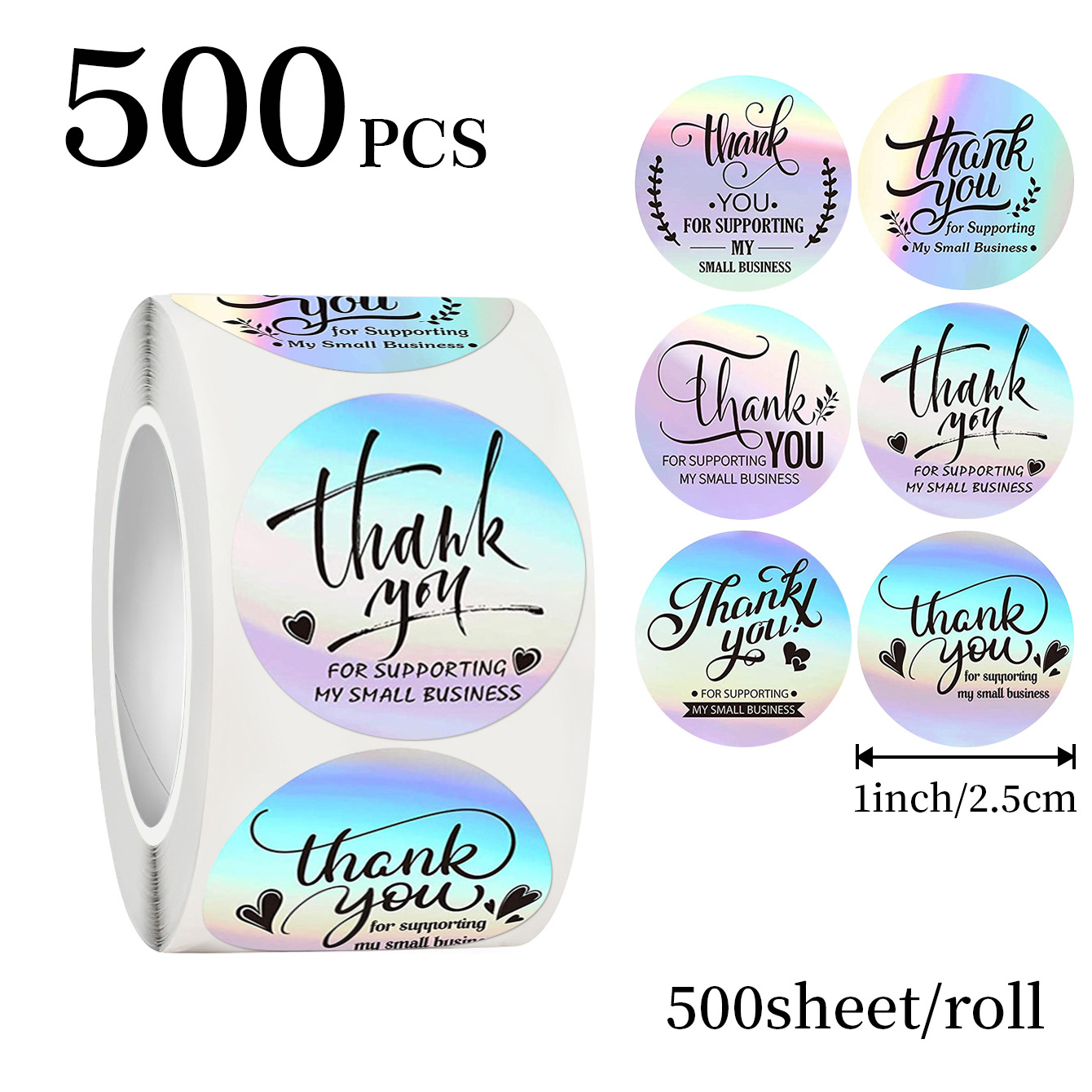 JCAC 500 stuks/rol 1 inch holo - Wedding Favor Box recensie en prijs