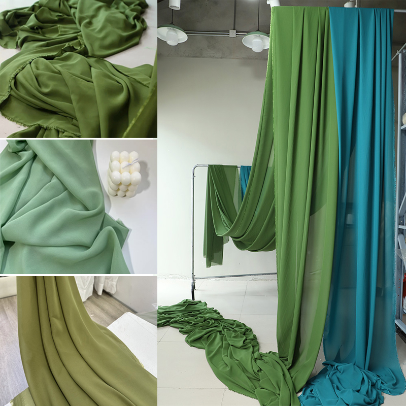 Olijf Avocado Groen Chiffon St - Wedding Backdrop Curtain recensie en prijs