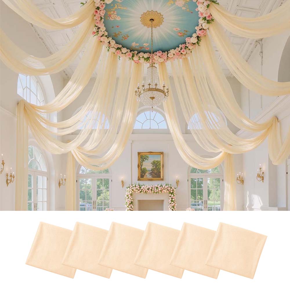 6-pack bruiloft plafondgordijn - Wedding Backdrop Curtain recensie en prijs