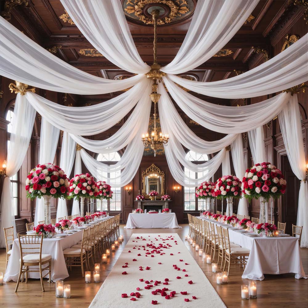 6-pack bruiloft plafondgordijn - Wedding Backdrop Curtain recensie en prijs