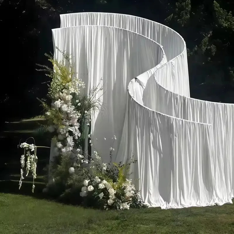 S-vormige bruiloft podium acht - Wedding Backdrop Curtain recensie en prijs